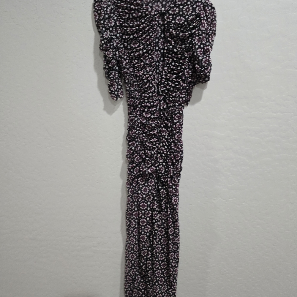 Free People Black and White Geometric Long Sleeve Dress - Picture 4 of 6